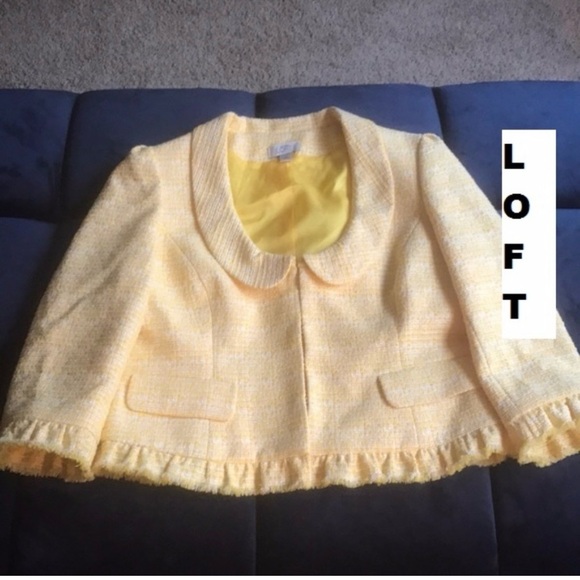 Yellow tweed blazer - Picture 3 of 9